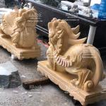 Tỳ Hưu Đá Cẩm Thạch Vàng