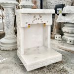 Bàn Thờ Ông Địa Đá Trắng Sang Trọng