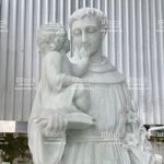 Tượng Thánh Anthony Đá Trắng Tự Nhiên