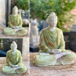 Tượng Phật Đá Xanh Ngọc Nguyên Khối - Đá xanh ngọc Onyx nhập khẩu Pakistan
