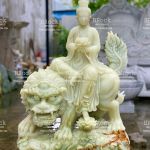 Tượng Phật Đá Xanh Ngọc Nguyên Khối - Đá xanh ngọc Onyx nhập khẩu Pakistan