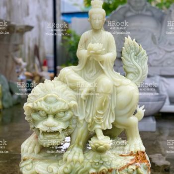 Tượng Phật Đá Xanh Ngọc Nguyên Khối