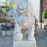 Đôi Tượng Kỳ Lân Bằng Đá Trắng điêu khắc tỉ mỉ đẹp số 1 hiện nay