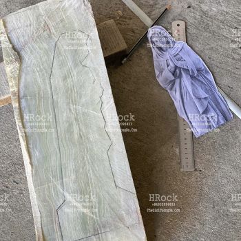 TƯỢNG ĐỨC MẸ BẰNG ĐÁ NGỌC ONYX XANH